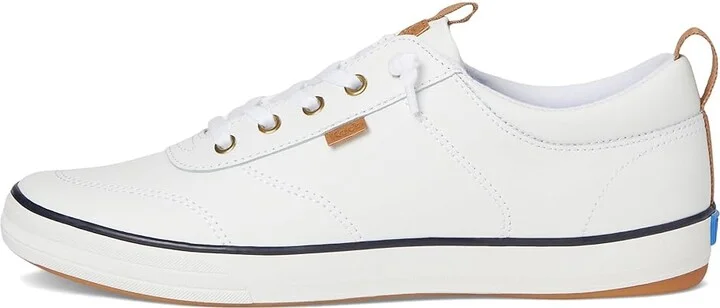 Keds Center III Slip-On Women's Shoes White/Navy Leather : 10 B - Medium - Image 6