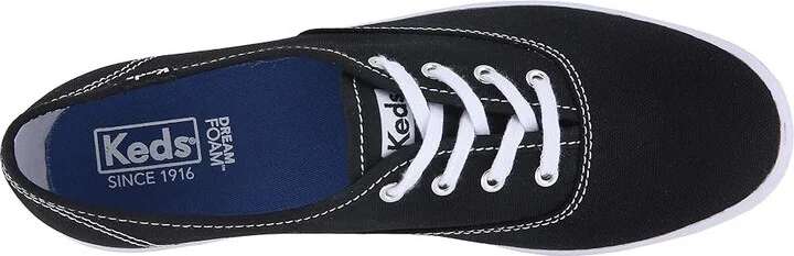 Keds Champion Canvas Lace-Up Women's Lace up casual Shoes Black Canvas : 5 B - Medium - Image 3
