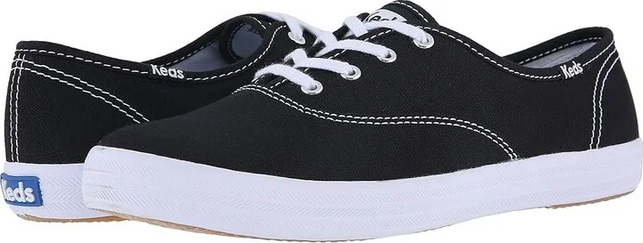 Keds Champion Canvas Lace-Up Women's Lace up casual Shoes Black Canvas : 5 B - Medium