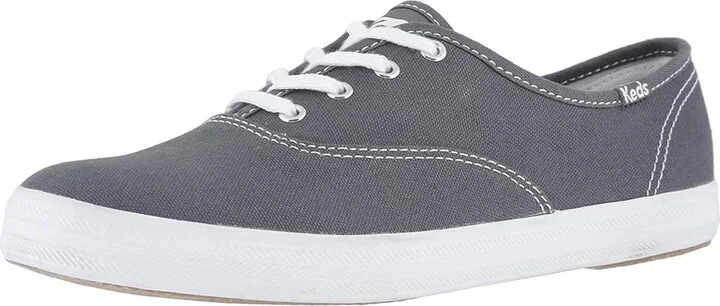 Keds Champion Canvas Lace-Up Women's Lace up casual Shoes Graphite : 4 B - Medium - Image 2