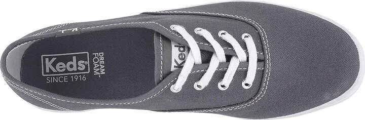 Keds Champion Canvas Lace-Up Women's Lace up casual Shoes Graphite : 4 B - Medium - Image 3