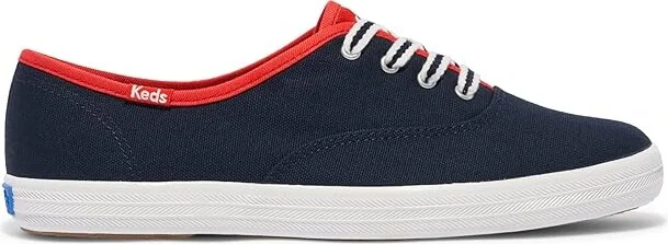 Keds Champion Canvas Lace-Up Women's Lace up casual Shoes Navy/Red Varsity : 10 B - Medium - Image 6