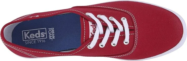 Keds Champion Canvas Lace-Up Women's Lace up casual Shoes Ribbon Red : 5 B - Medium - Image 3