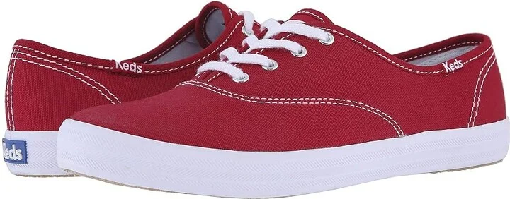 Keds Champion Canvas Lace-Up Women's Lace up casual Shoes Ribbon Red : 5 B - Medium
