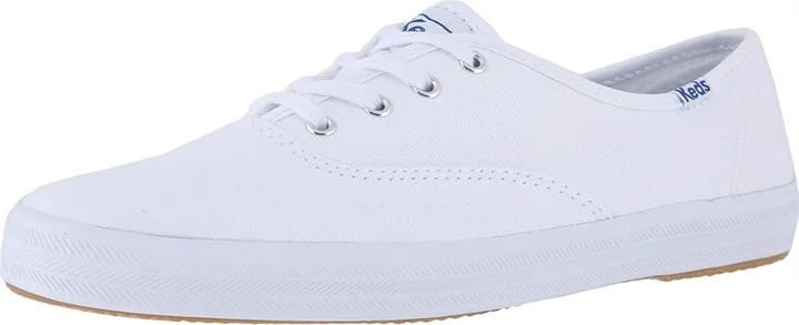 Keds Champion Canvas Lace-Up Women's Lace up casual Shoes White Canvas : 5 B - Medium - Image 2