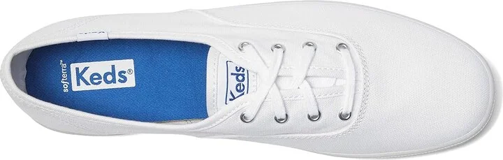 Keds Champion Canvas Lace-Up Women's Lace up casual Shoes White Canvas : 5 B - Medium - Image 3