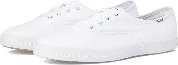 Keds Champion Canvas Lace-Up Women's Lace up casual Shoes White Canvas : 5 B - Medium