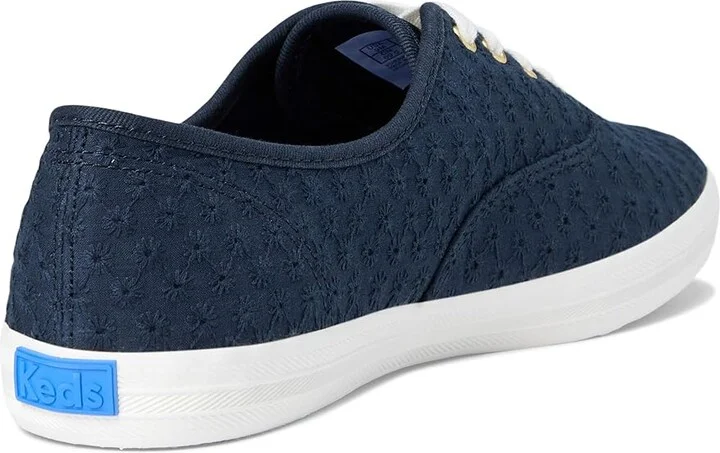 Keds Champion Canvas Lace Up Women's Shoes Navy Mini Daisy Eyelet : 6 B - Medium - Image 4