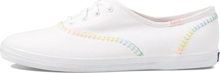 Keds Champion Canvas Lace Up Women's Shoes White Whipstitch : 5 B - Medium - Image 6