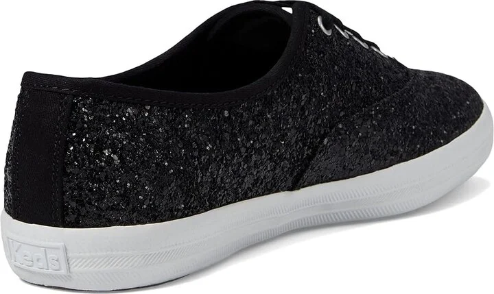 Keds Champion Glitter Lace Up Women's Shoes Black : 5 B - Medium, Textile - Image 4