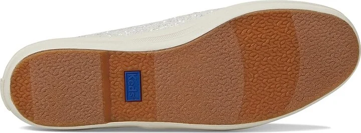 Keds Champion Glitter Lace Up Women's Shoes Cream : 5 B - Medium, Textile - Image 3