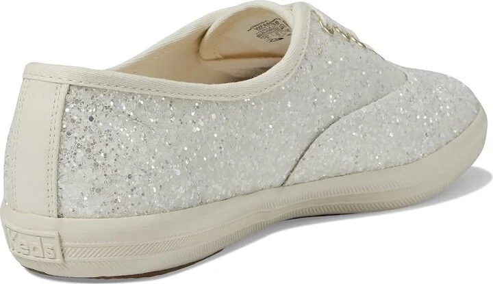 Keds Champion Glitter Lace Up Women's Shoes Cream : 5 B - Medium, Textile - Image 4