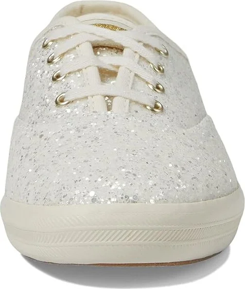 Keds Champion Glitter Lace Up Women's Shoes Cream : 5 B - Medium, Textile - Image 5
