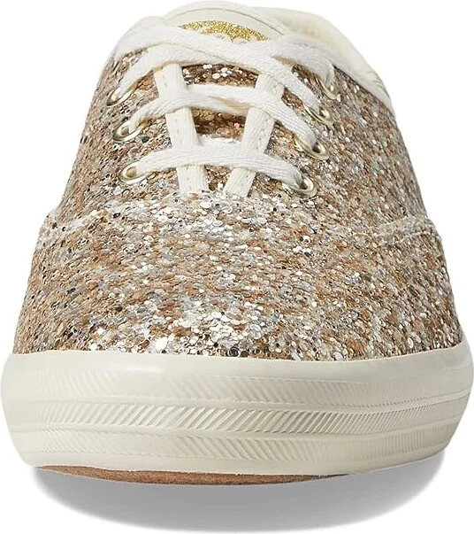 Keds Champion Glitter Lace Up Women's Shoes Gold : 5 B - Medium, Textile - Image 5