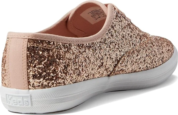 Keds Champion Glitter Lace Up Women's Shoes Rose Gold : 5 B - Medium, Textile - Image 4