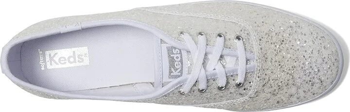 Keds Champion Glitter Lace Up Women's Shoes White : 5 B - Medium, Textile - Image 2