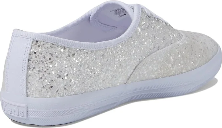 Keds Champion Glitter Lace Up Women's Shoes White : 5 B - Medium, Textile - Image 4