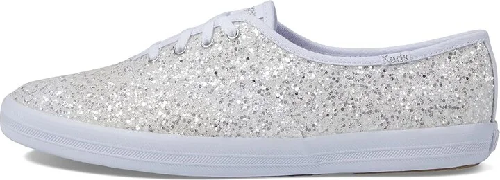 Keds Champion Glitter Lace Up Women's Shoes White : 5 B - Medium, Textile - Image 6