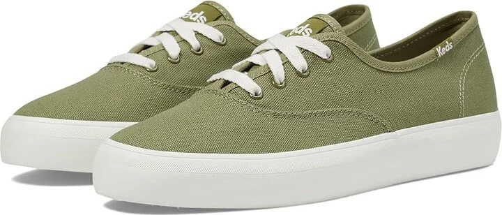 Keds Champion Gn Women's Shoes Olive Canvas : Men's 10 - Women's 12 Medium