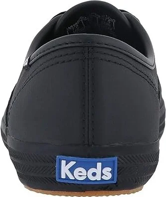 Keds Champion Leather Lace Up Women's Lace up casual Shoes Black Leather : 5 B - Medium - Image 5