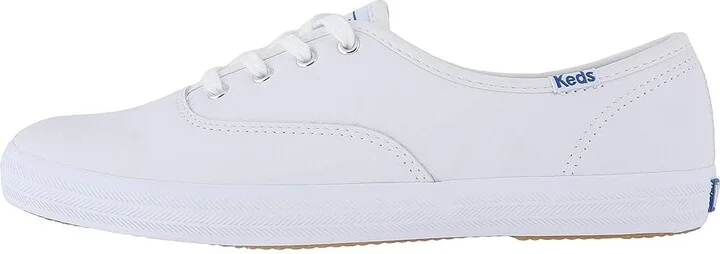 Keds Champion Leather Lace Up Women's Lace up casual Shoes White Leather : 5 B - Medium - Image 7