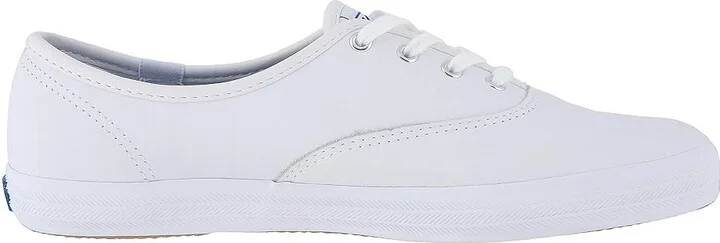 Keds Champion Leather Lace Up Women's Lace up casual Shoes White Leather : 5 B - Medium - Image 8
