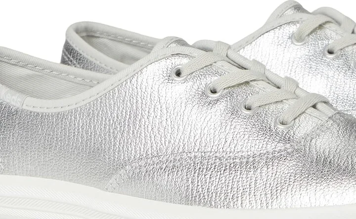 Keds Champion Leather Luxe Women's Shoes Silver Leather : 9 B - Medium - Image 7