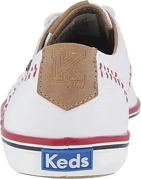 Keds Champion Leather Pennant Women's Lace up casual Shoes White Leather : 5 B - Medium - Image 5