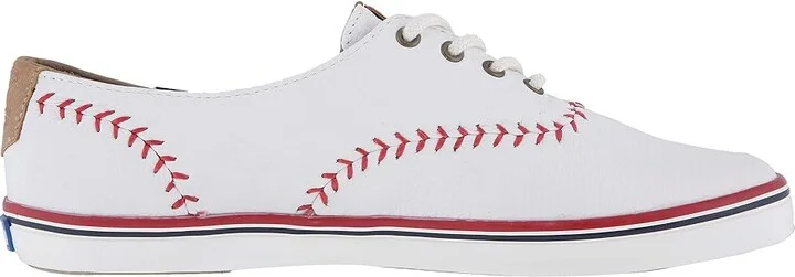 Keds Champion Leather Pennant Women's Lace up casual Shoes White Leather : 5 B - Medium - Image 8