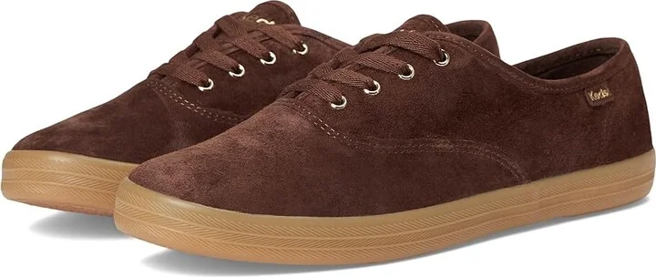 Keds Champion Luxe Lace-Up Women's Shoes Chocolate Luxe Suede : 8.5 B - Medium
