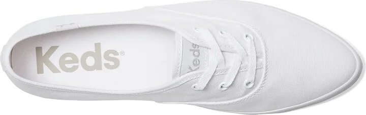 Keds Champion Point Low Women's Shoes White Canvas : 6 B - Medium - Image 2