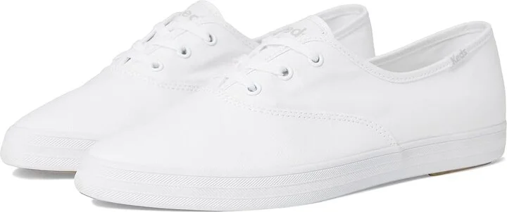 Keds Champion Point Low Women's Shoes White Canvas : 6 B - Medium