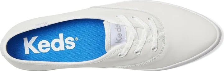 Keds Champion Point Low Women's Shoes White Leather : 7.5 B - Medium, Canvas - Image 2