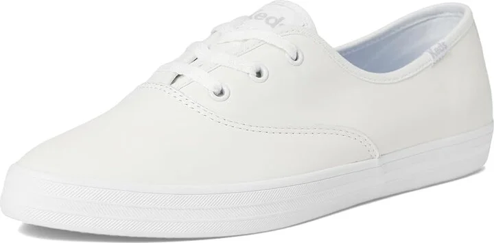 Keds Champion Point Low Women's Shoes White Leather : 7.5 B - Medium, Canvas - Image 5