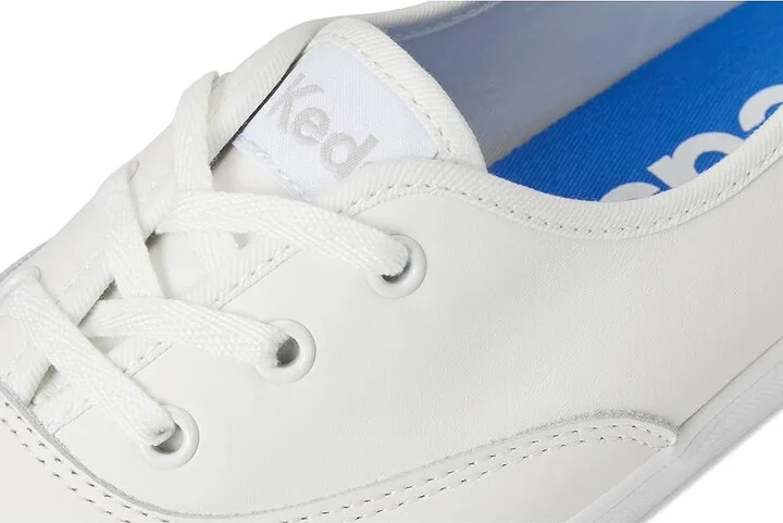 Keds Champion Point Low Women's Shoes White Leather : 7.5 B - Medium, Canvas - Image 7