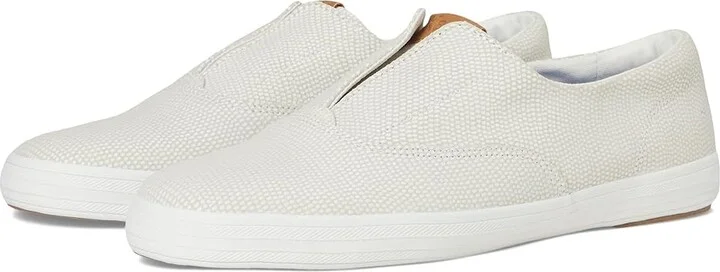 Keds Champion Round Toe Slip-On Women's Shoes Cream Dalmata Leather : 6.5 B - Medium, Synthetic