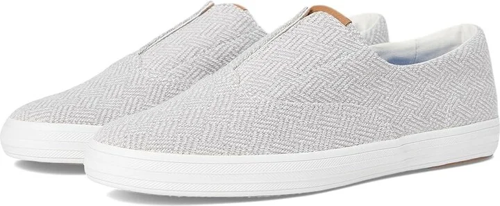 Keds Champion Round Toe Slip-On Women's Shoes Grey Crosshatch Textile : 11 B - Medium, Synthetic