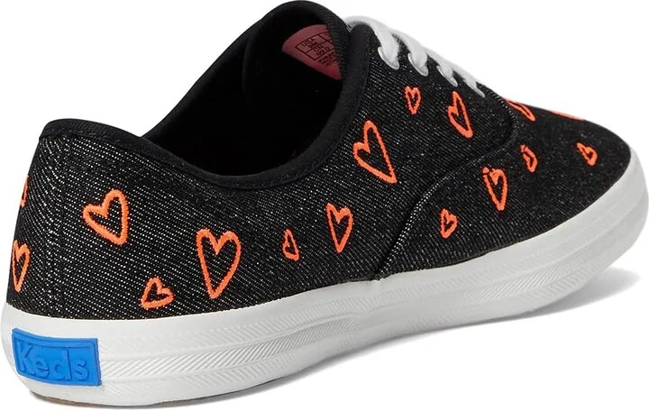 Keds Champion Seasonal Women's Shoes Black/Red Heart Denim : 5 B - Medium, Synthetic - Image 4