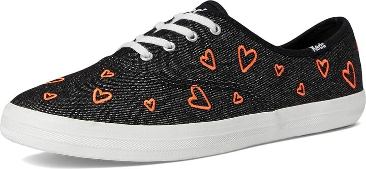 Keds Champion Seasonal Women's Shoes Black/Red Heart Denim : 5 B - Medium, Synthetic - Image 5
