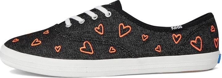 Keds Champion Seasonal Women's Shoes Black/Red Heart Denim : 5 B - Medium, Synthetic - Image 6