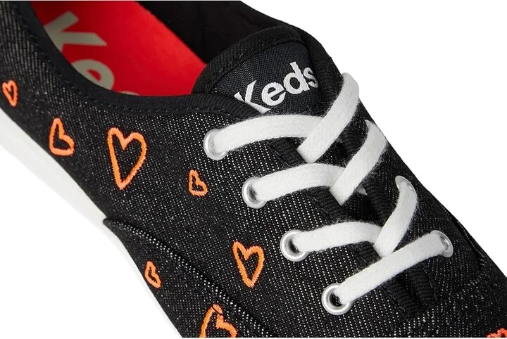 Keds Champion Seasonal Women's Shoes Black/Red Heart Denim : 5 B - Medium, Synthetic - Image 7