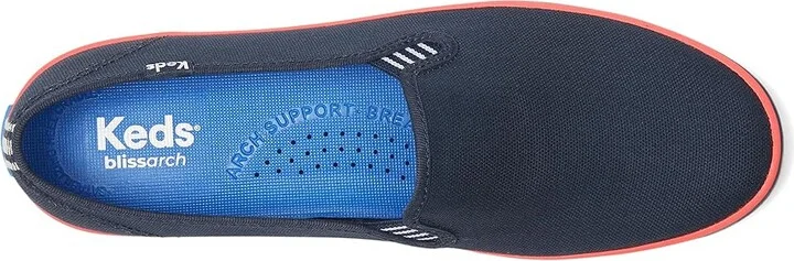 Keds Champion Slip On Women's Flat Shoes Navy Canvas : 6 B - Medium, Leather - Image 2