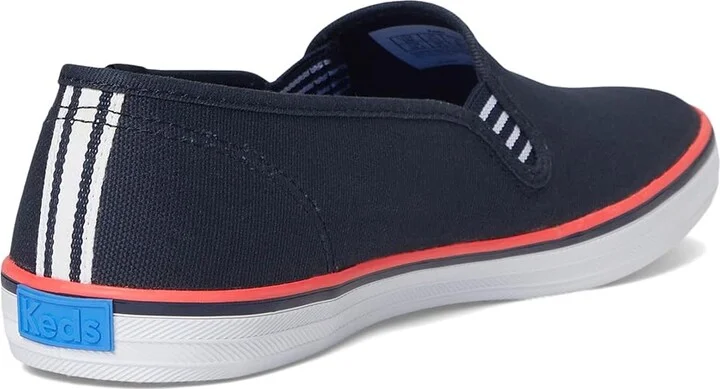 Keds Champion Slip On Women's Flat Shoes Navy Canvas : 6 B - Medium, Leather - Image 4