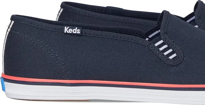 Keds Champion Slip On Women's Flat Shoes Navy Canvas : 6 B - Medium, Leather - Image 7