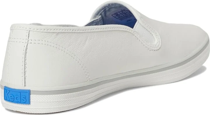 Keds Champion Slip On Women's Flat Shoes Snow White Leather : 7 B - Medium - Image 4