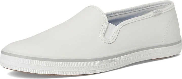 Keds Champion Slip On Women's Flat Shoes Snow White Leather : 7 B - Medium - Image 5
