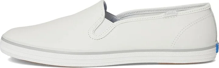 Keds Champion Slip On Women's Flat Shoes Snow White Leather : 7 B - Medium - Image 6