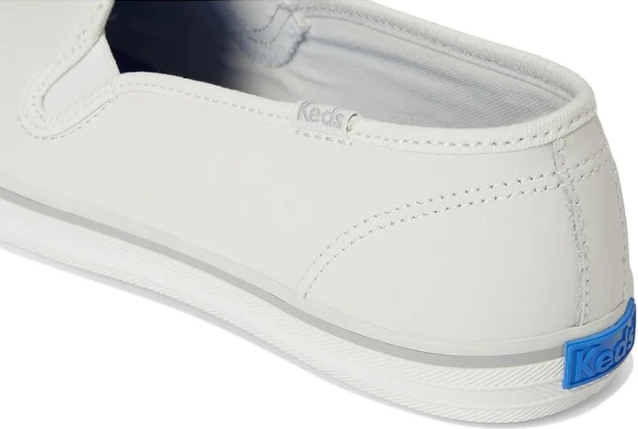 Keds Champion Slip On Women's Flat Shoes Snow White Leather : 7 B - Medium - Image 7