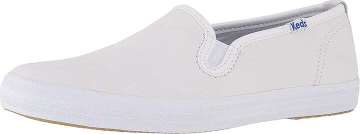 Keds Champion Slip On Women's Flat Shoes White Leather : 5 B - Medium - Image 2