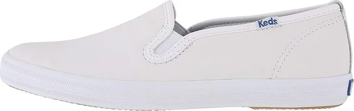 Keds Champion Slip On Women's Flat Shoes White Leather : 5 B - Medium - Image 7